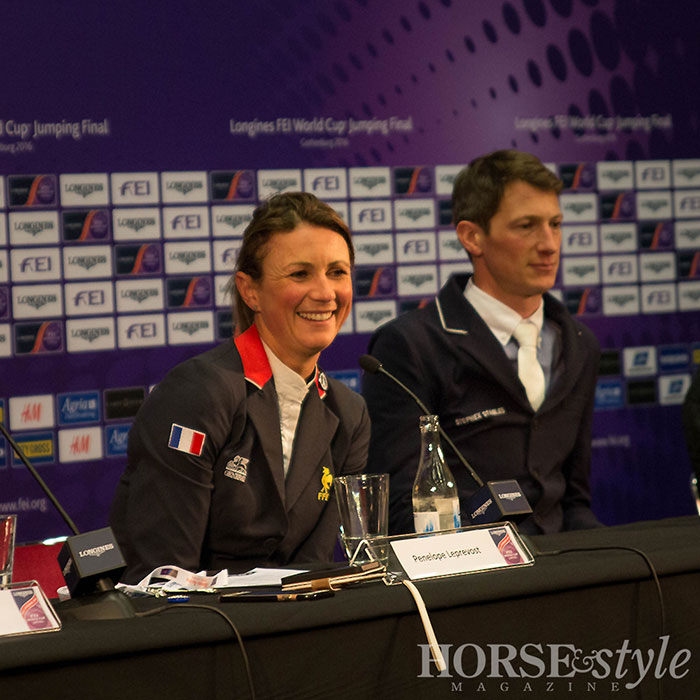 Penelope Leprevost at the Press Conference after the first round of the Longines FEI World Cup Final